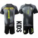Cheap Brazil Alisson Becker #1 Goalkeeper Home Football Kit Children World Cup 2022 Short Sleeve (+ pants)